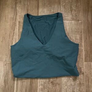 Deep Teal V-Neck Sports Bra
